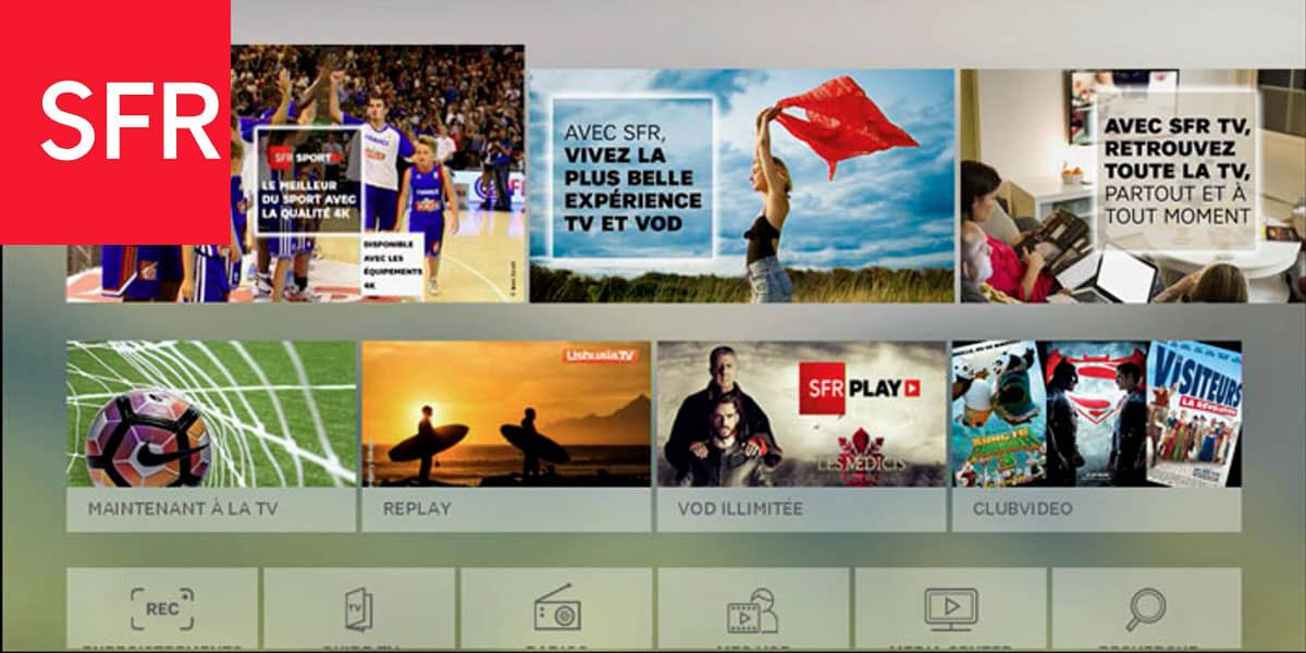 décodeur 4k de sfr sur une TV