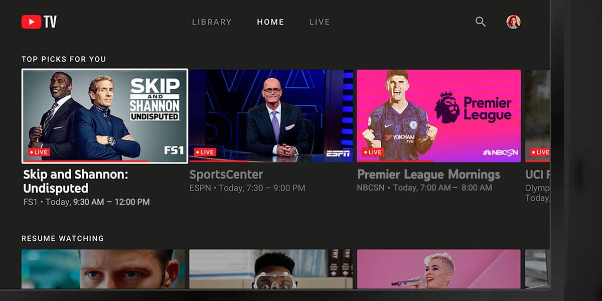 un écra de tv affichant youtube
